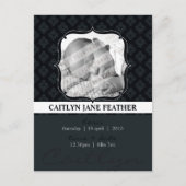 BABY AANKONDIGING:: elegant ingelijst 8 Aankondigingskaart (Voorkant)