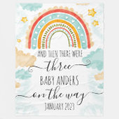 Baby aankondiging - En toen waren er drie Fleece Deken (Voorkant)