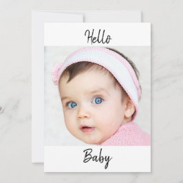 Baby Aankondiging Foto x2 Modern Chic