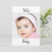 Baby Aankondiging Foto x2 Modern Chic (Staand voorkant)