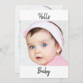 Baby Aankondiging Foto x2 Modern Chic (Voorkant / Achterkant)