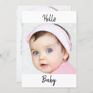 Baby Aankondiging Foto x2 Moderne afbeelding