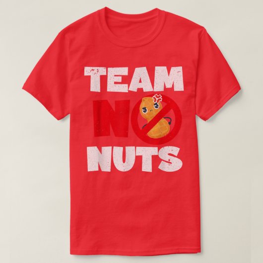 Baby Aankondiging Funny Team No Nuts Parents Gende T-shirt (Design voorkant)