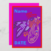 Baby Aankondiging, geef naam, kleuren uit Aankondiging (Voorkant / Achterkant)