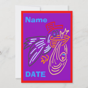 Baby Aankondiging, geef naam, kleuren uit Aankondiging