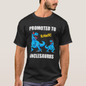 Baby Aankondiging gepromoveerd tot Unclesaurus New T-shirt (Voorkant)