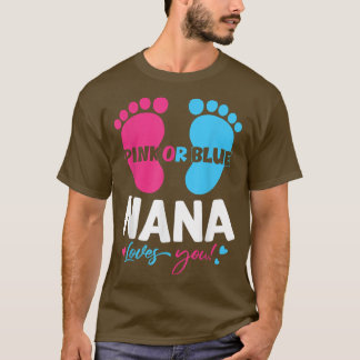 Baby Aankondiging Grootouders Geslacht Ruw Roze T-shirt