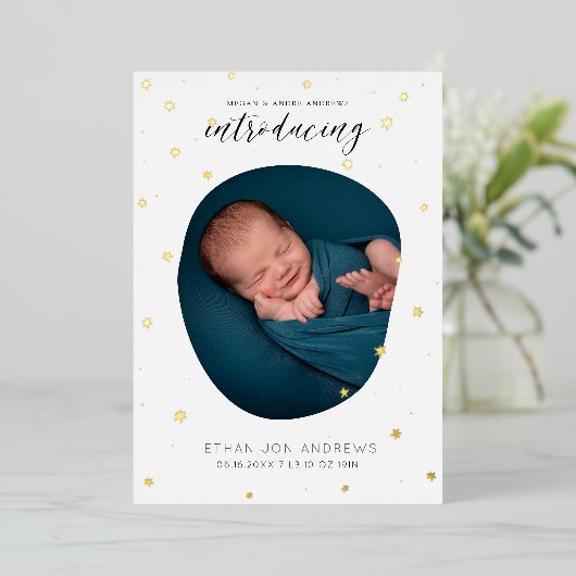 Baby Aankondiging Inleidende Scripted sterren (Staand Voorkant)