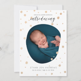 Baby Aankondiging Introductie gouden sterren met s