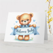 Baby Aankondiging Kaart (Gele Bloem)