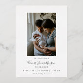 Baby Aankondiging Kerst Foto Folie Vakantie (Achterkant)