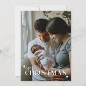 Baby Aankondiging Kerst Foto Vakantie Kaart (Voorkant)