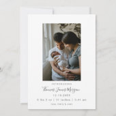 Baby Aankondiging Kerst Foto Vakantie Kaart (Achterkant)