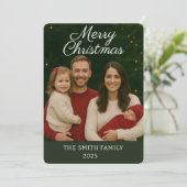 Baby Aankondiging  Kerst Kaart (Staand voorkant)