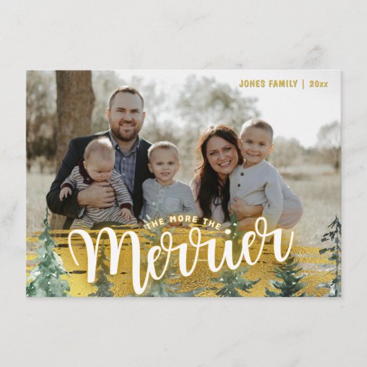 Baby Aankondiging Kerst Kaart (Voorkant)