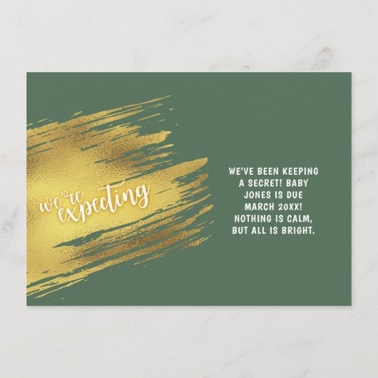 Baby Aankondiging Kerst Kaart (Achterkant)