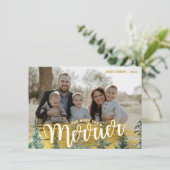 Baby Aankondiging Kerst Kaart (Staand voorkant)