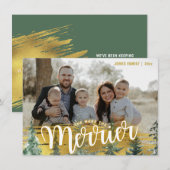 Baby Aankondiging Kerst Kaart (Voorkant / Achterkant)