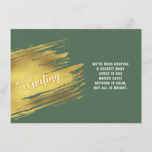 Baby Aankondiging Kerst Kaart (Achterkant)