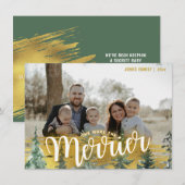 Baby Aankondiging Kerst Kaart (Voorkant / Achterkant)