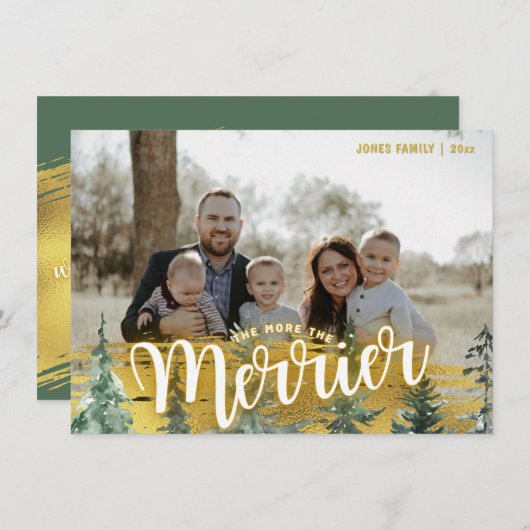 Baby Aankondiging Kerst Kaart (Voorkant / Achterkant)