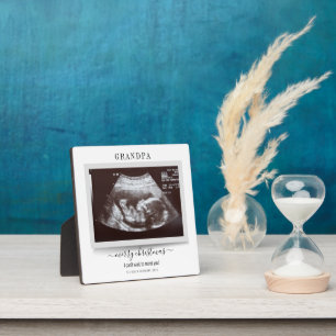 Baby Aankondiging Kerst ultra-sound foto Fotoplaat