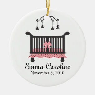 Baby Aankondiging met geboortedatum Keramisch Ornament