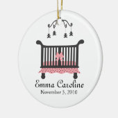 Baby Aankondiging met geboortedatum Keramisch Ornament (Links)