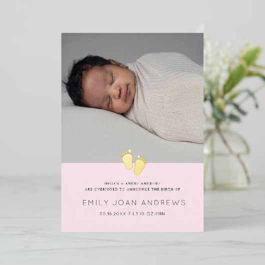 Baby Aankondiging Modern baby (Staand Voorkant)