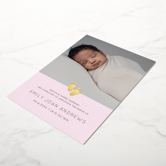 Baby Aankondiging Modern baby (Gedraaid)