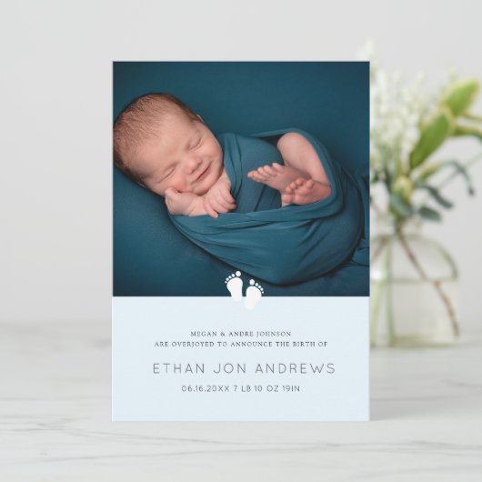 Baby Aankondiging Moderne baby (Staand voorkant)