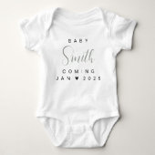 Baby Aankondiging Naam familienaam onthullen Romper (Voorkant)