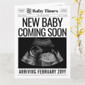 Baby Aankondiging Nieuwsblad Zwangerschap onthulle (Gele Bloem)