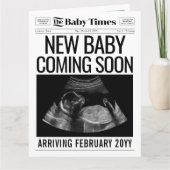 Baby Aankondiging Nieuwsblad Zwangerschap onthulle (Voorkant)