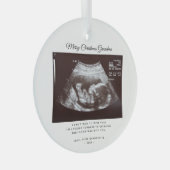 Baby Aankondiging Oma Christmas Keepsake Glas Ornament (Voorkant Rechts)