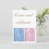 Baby Aankondiging Plat Kerstdkaart (Staand voorkant)