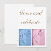 Baby Aankondiging Plat Kerstkaart (Voorkant / Achterkant)