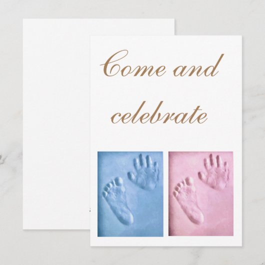 Baby Aankondiging Plat Kerstkaart (Voorkant / Achterkant)