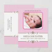 BABY AANKONDIGING:: Preciousness 1 Aankondigingskaart (Voorkant / Achterkant)