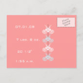 Baby aankondiging roze (Achterkant)