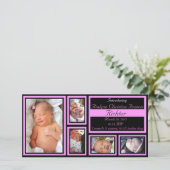 Baby Aankondiging - Roze (Staand voorkant)