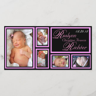 Baby Aankondiging - Roze