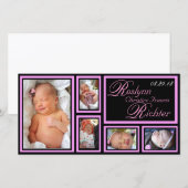 Baby Aankondiging - Roze (Voorkant / Achterkant)