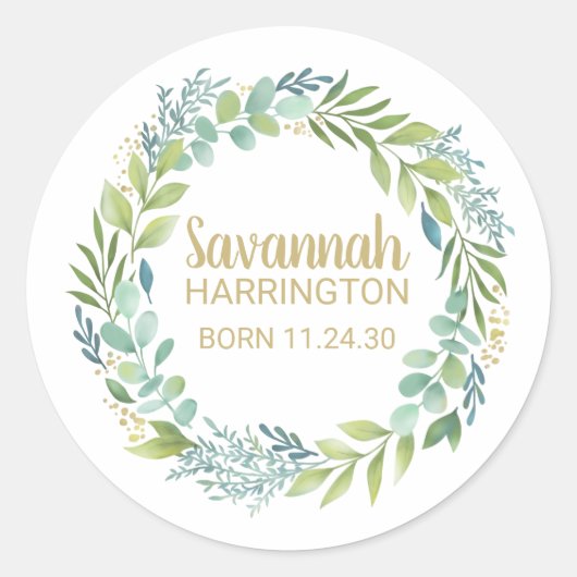 Baby Aankondiging Sticker (Voorkant)