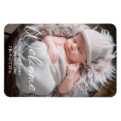 Baby Aankondiging Welkom Geboorteaankondiging Magneet (Horizontaal)