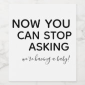 Baby Aankondiging Wijnlabels, Bundle of Joy Wijn Etiket (Enkel label)