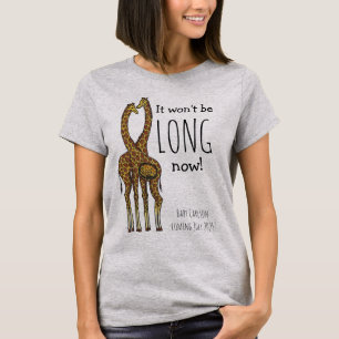 baby Aankondiging Zwanger Giraffe T-shirt