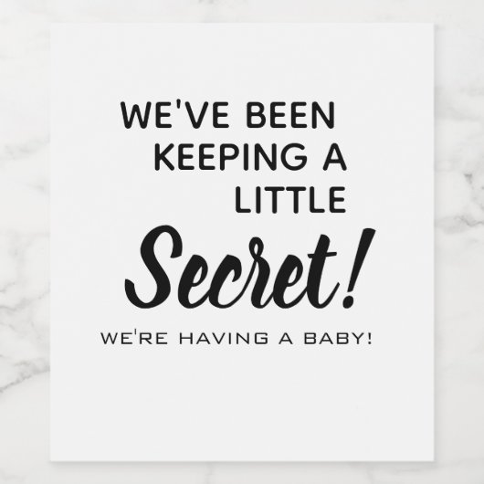 Baby Aankondiging zwangerschap Wijn Etiket (Enkel label)