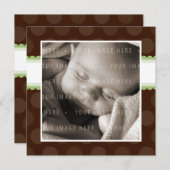 BABY AANKONDIGINGEN:: chocoladeval 1SQ Aankondiging (Voorkant / Achterkant)