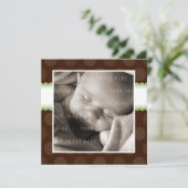 BABY AANKONDIGINGEN:: chocoladeval 1SQ Aankondiging (Staand voorkant)